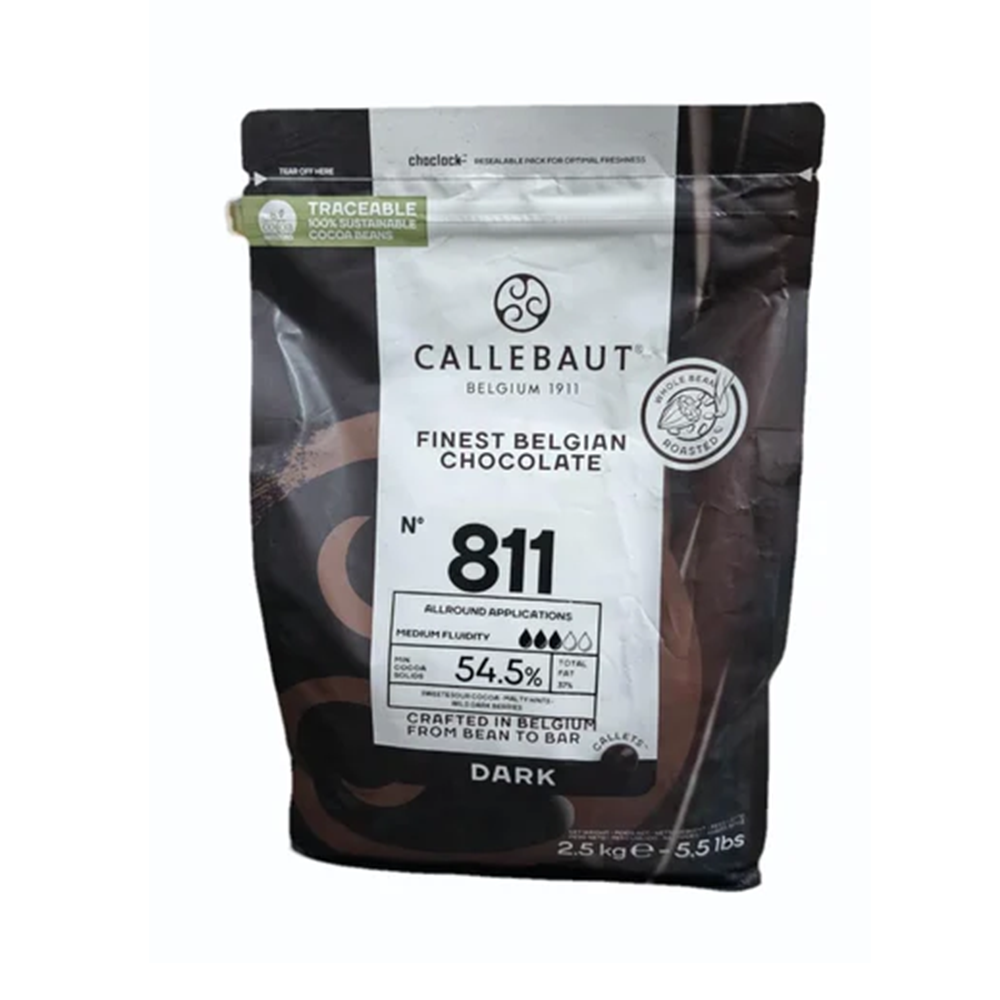 Callebaut 811 54.5% Dark Chocolate Callets