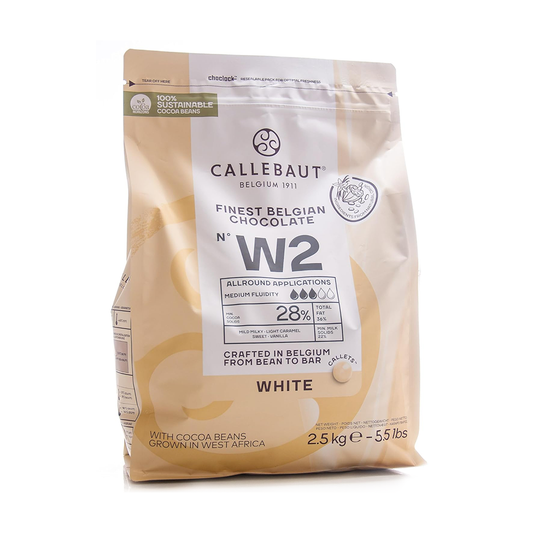 Callebaut W2 28% Belgian White Chocolate Callets