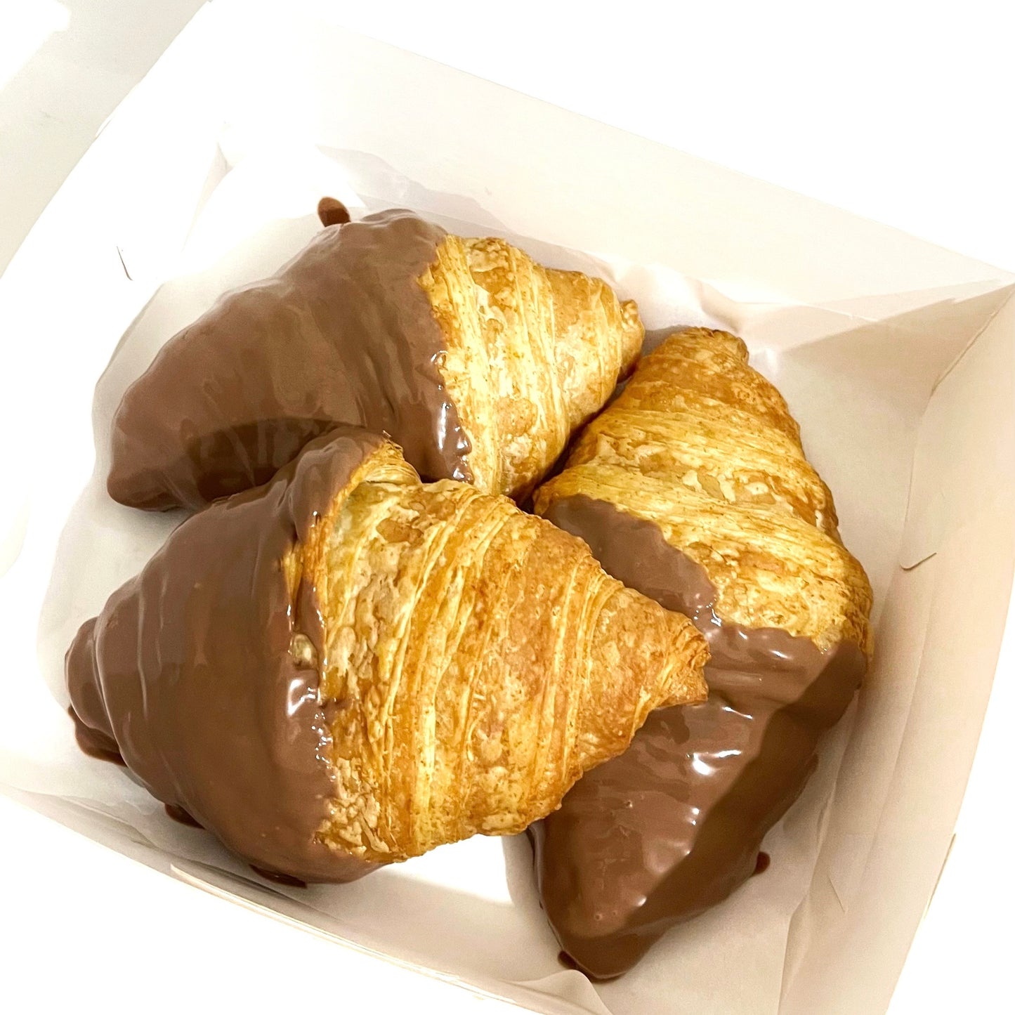 Choco dipped croissant